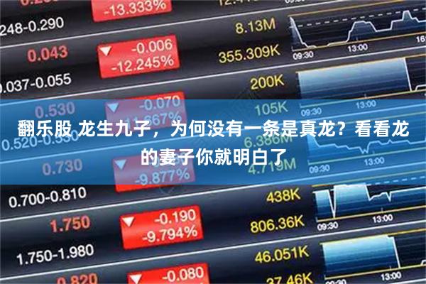 翻乐股 龙生九子，为何没有一条是真龙？看看龙的妻子你就明白了