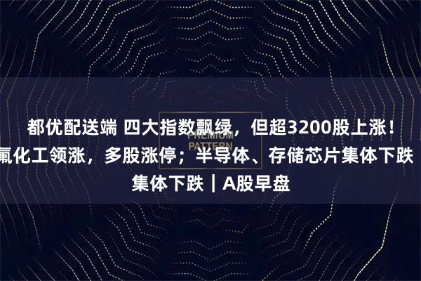 都优配送端 四大指数飘绿，但超3200股上涨！贵金属、氟化工领涨，多股涨停；半导体、存储芯片集体下跌｜A股早盘